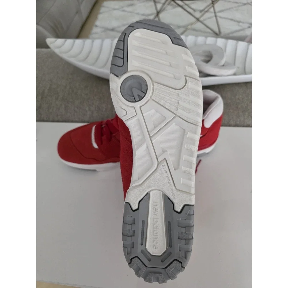 New Balance 550‎ Suede Pack Team Red And White BB550VND Men's Size 10.5